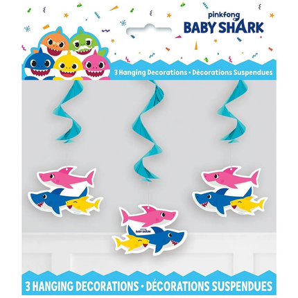Baby Shark swirl decorations