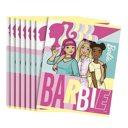 Barbie Birthday Plastic Favour Bags, 8 Count
