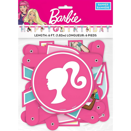 Barbie Happy Birthday Jointed Letter Paper Banner