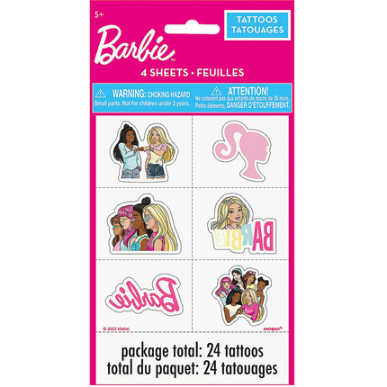 Barbie and Friends Temporary Tattoos – 24 Pieces
