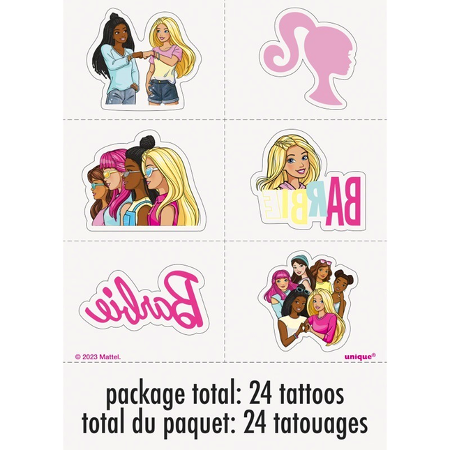 Barbie and Friends Temporary Tattoos – 24 Pieces