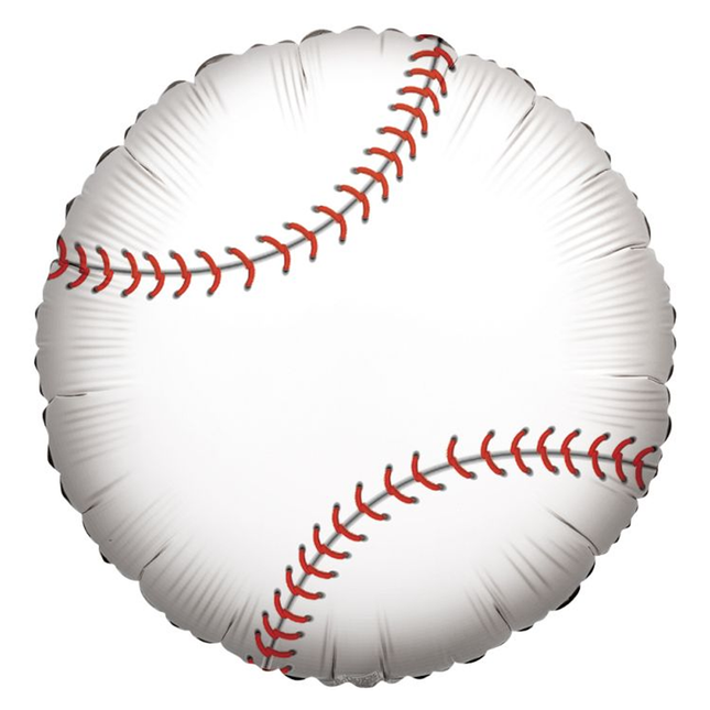 Baseball Round Foil Balloon 18"