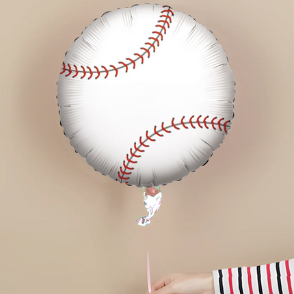 Baseball Round Foil Balloon 18"