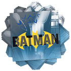 Stack of Batman-themed napkins with the character's logo.