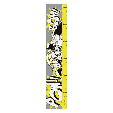 Growth chart with cartoon character and 'BOOM' text on a white background
