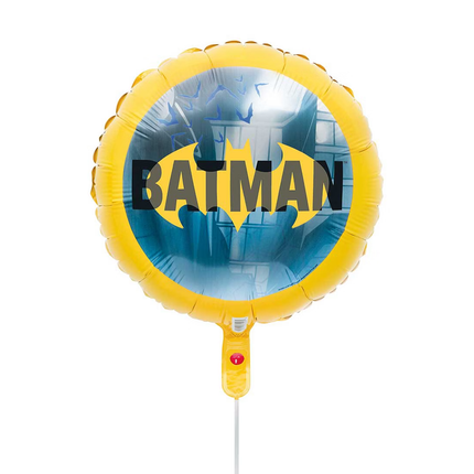 Foil balloon with Batman logo on a white background