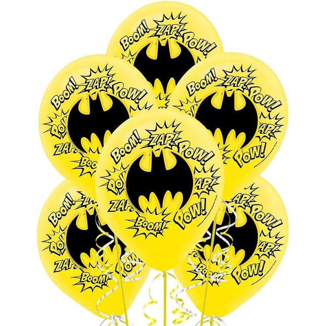 Batman Heroes Unite Latex Balloon Deco Kit 6 ct