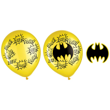 Batman Heroes Unite Latex Balloon Deco Kit 6 ct