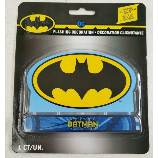 Batman logo decoration in packaging with visible branding