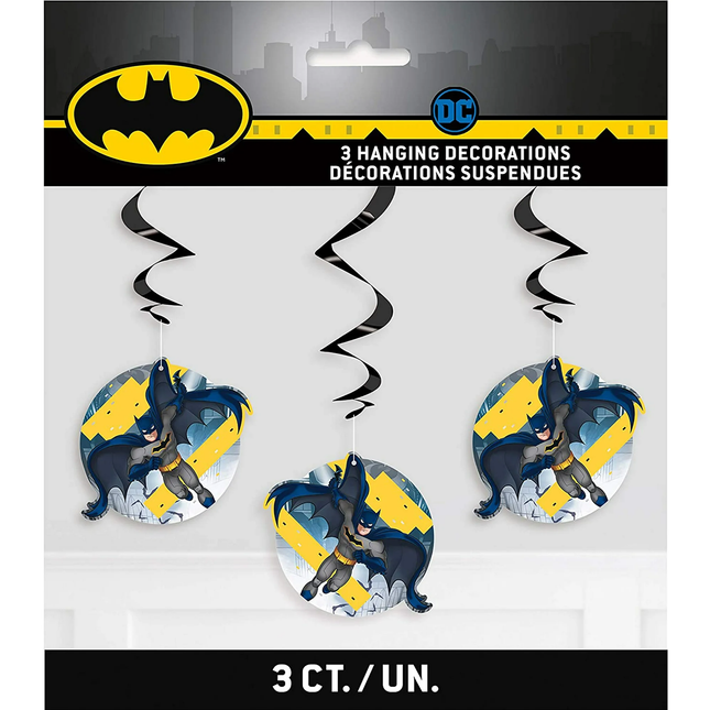 Batman™ Party Hanging Swirl Decorations