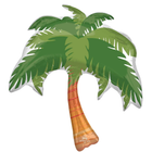 Beach Life Palm Tree Foil Balloon 33 inches