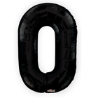 Black 0 Number Foil Balloon 34