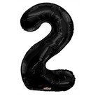 Black 2 Number Foil Balloon 34