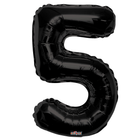 Black 5 Number Foil Balloon 34