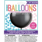 Black Giant Gender Reveal Latex Balloon with Confetti, 24