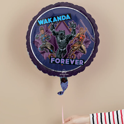 Black Panther Wakanda Round Foil Balloon 18"
