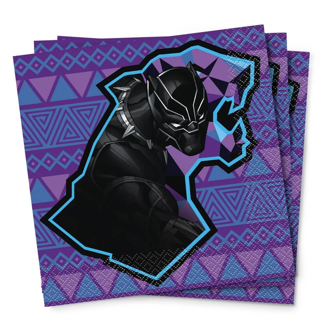 Black Panther-themed paper with geometric patterns on a white background