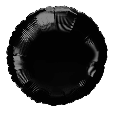 Black Round Foil Balloon 18″