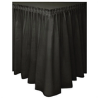 Black Solid Plastic Table Skirt, 29