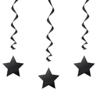 Black Solid Hanging Swirl Decorations, 26