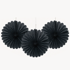 Black Tissue Paper Fans 6
