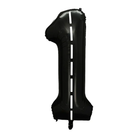 Black White Stripes 0 Number Foil Balloon 40