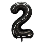 Black White Stripes 2 Number Foil Balloon 40