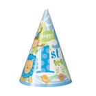 Blue Safari 1st Birthday Party Hats (8ct) | First Birthday Hats