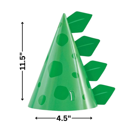 Blue & Green Dinosaur Party Hats 8ct