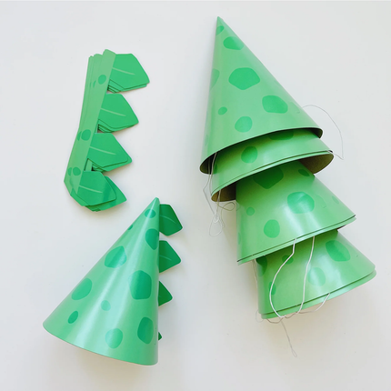 Blue & Green Dinosaur Party Hats 8ct