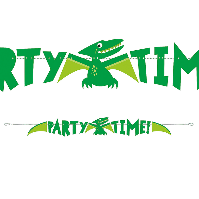  Blue & Green Dinosaur Banner 5ft