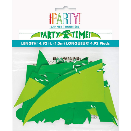  Blue & Green Dinosaur Banner 5ft