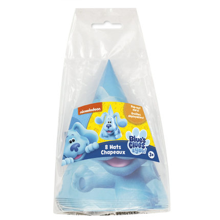 Blue's Clues Blue Birthday Party Hats, 8 Count