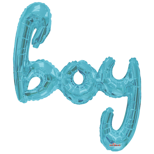 Blue boy Script Letters Foil Balloon 36 inches