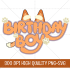 Bluey Bingo Birthday Boy PNG