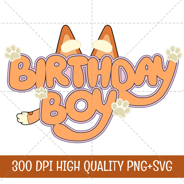 Bluey Bingo Birthday Boy PNG