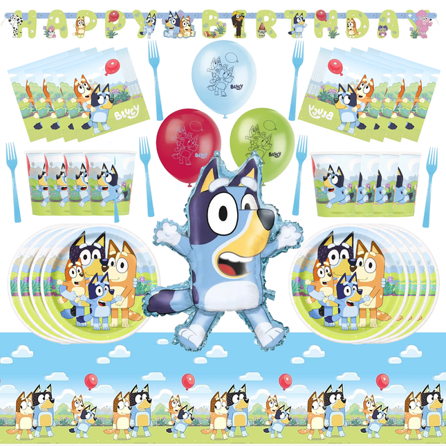 Bluey Birthday Party Supplies Set for 24 Guests