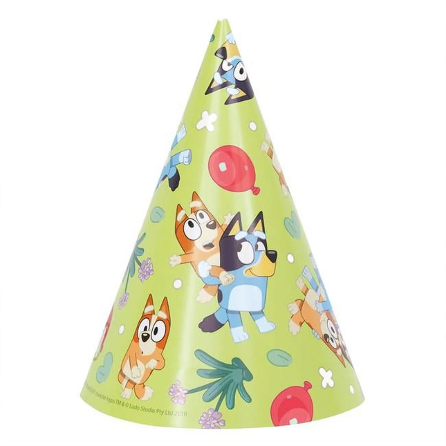 Bluey Cone Party Hats 8 ct