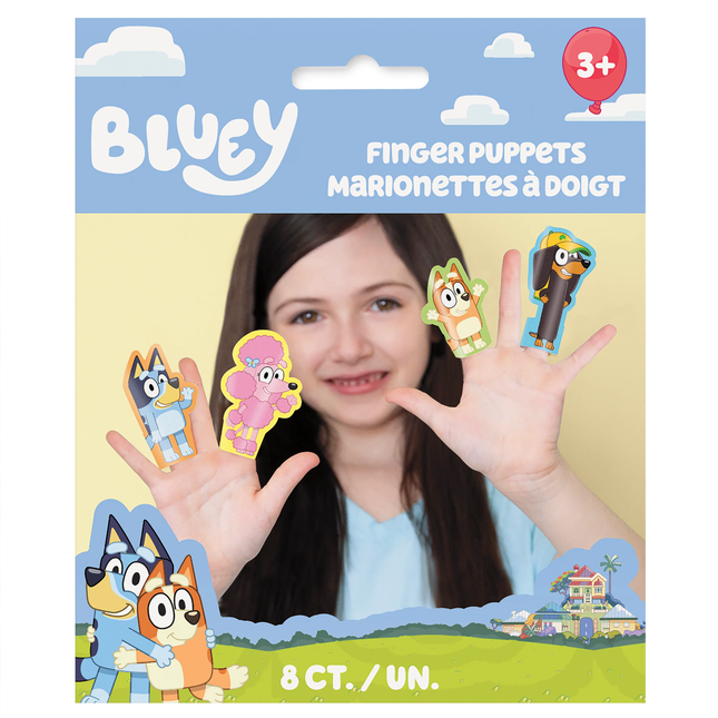 Bluey Die Cut Paper Finger Puppets 8ct