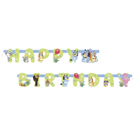 Bluey Happy Birthday Party Banner 6 ft - product detail included in the set