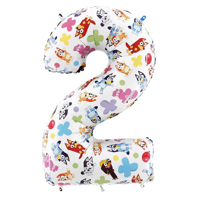 Bluey Number 2 Foil Balloon 26"