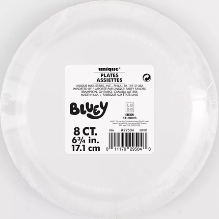 Bluey 7" Paper Party Snack Plates