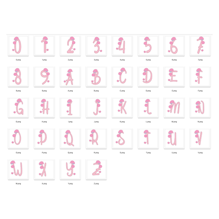 Bluey Dogs Friends Alphabet PNG Font Bundle - Digital Download