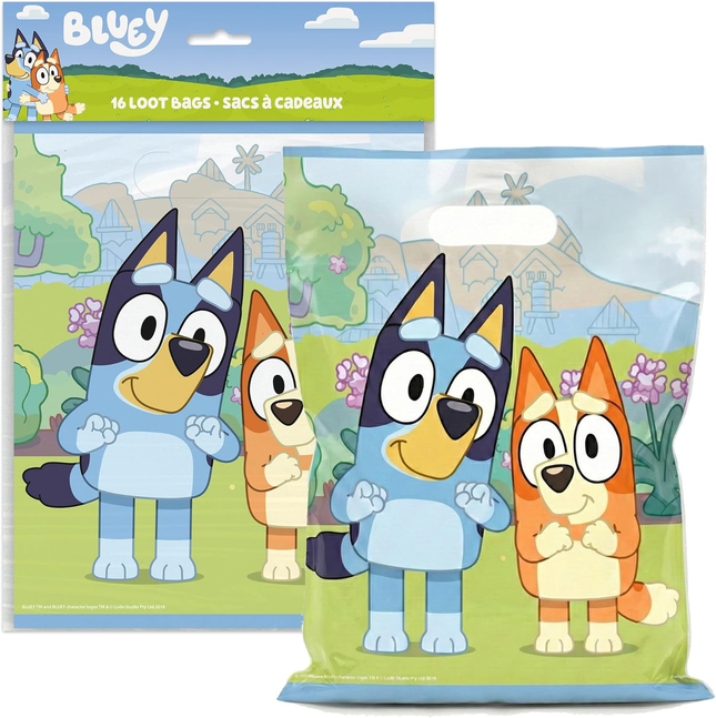 Bluey Plastic Lootbags 8 ct