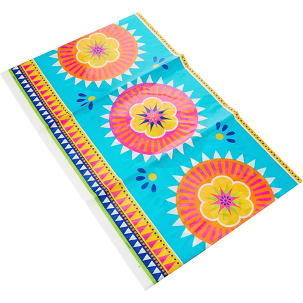 Boho Fiesta Rectangular Plastic Table Cover, 54" x 84"