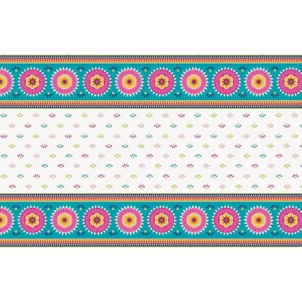 Boho Fiesta Rectangular Plastic Table Cover, 54" x 84"