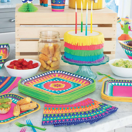 Boho Fiesta Square 9" Dinner Plates, 8ct