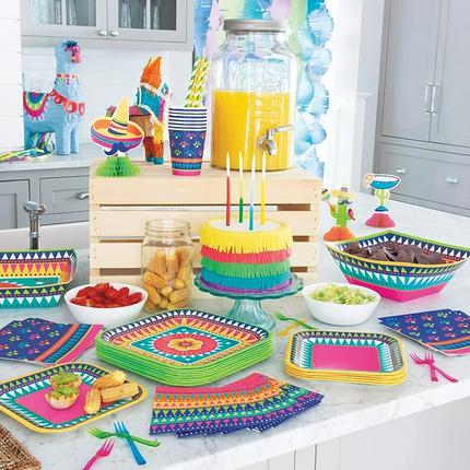Boho Fiesta Square 7" Dessert Plates, 10ct