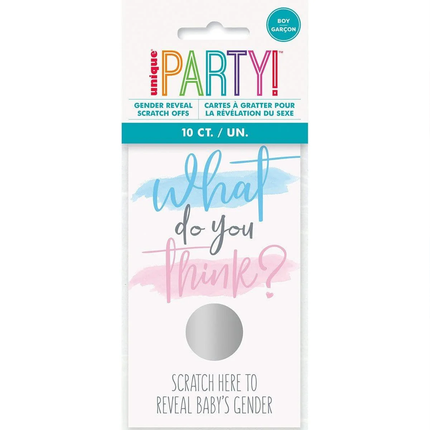 Boy Gender Reveal Party Scratch-off, 10 Count