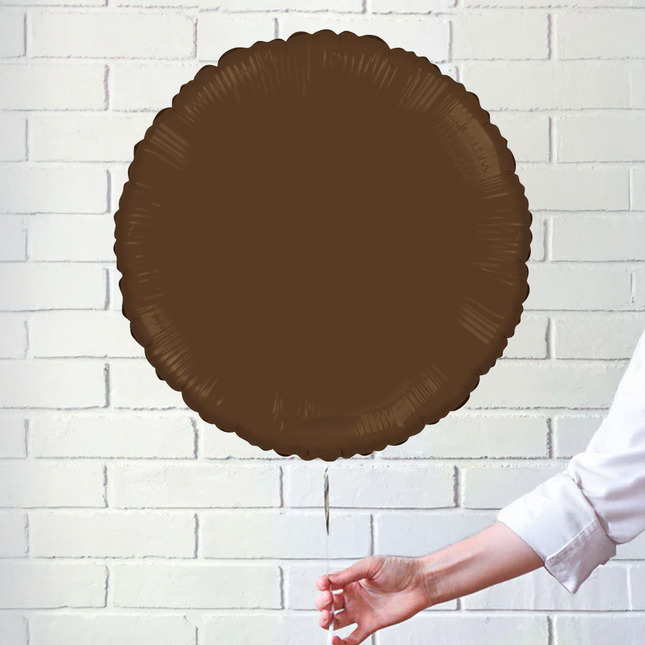 Brown Round Foil Balloon 18″